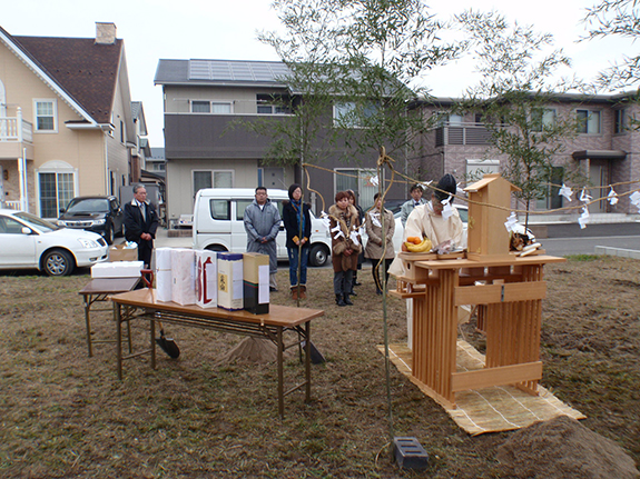 家族のゆめが詰まった家ができますように、地鎮祭